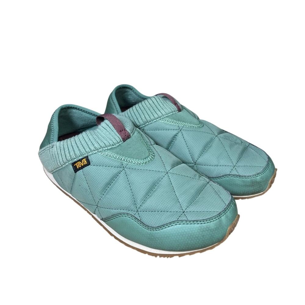 Teva ReEmber Quilted Camp Moc Teal Green Slip On Outdoor Loafer Womens Size 8